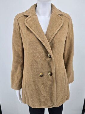 Vintage 1970s Originals by Denise Camel Hair Double Breasted Peacoat (M)